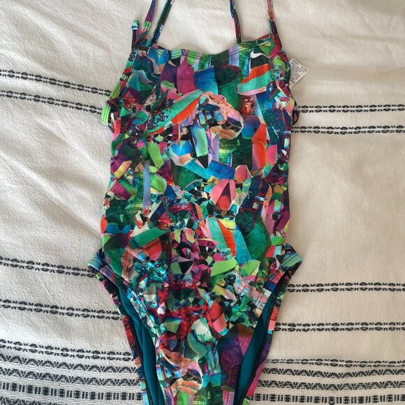 Nike multi color one piece swimwear 30/WMS4 - Picture 1 of 3
